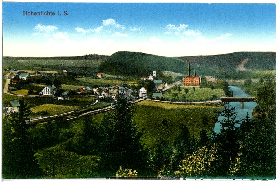 18585-Hohenfichte-1915-Blick auf Hohenfichte-Brück & Sohn Kunstverlag