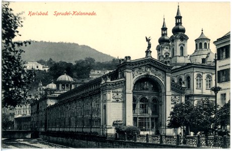 18073-Karlsbad-1914-Sprudel - Kolonnade-Brück & Sohn Kunstverlag