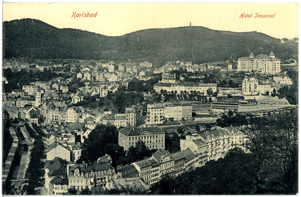 18089-Karlsbad-1914-Blick auf Karlsbad und Hotel Imperial-Brück & Sohn Kunstverlag
