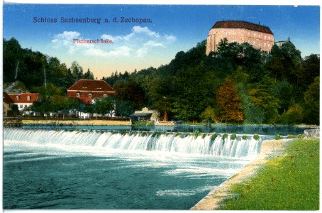 17327-Sachsenburg-1914-Schloß, Fischerschänke-Brück & Sohn Kunstverlag