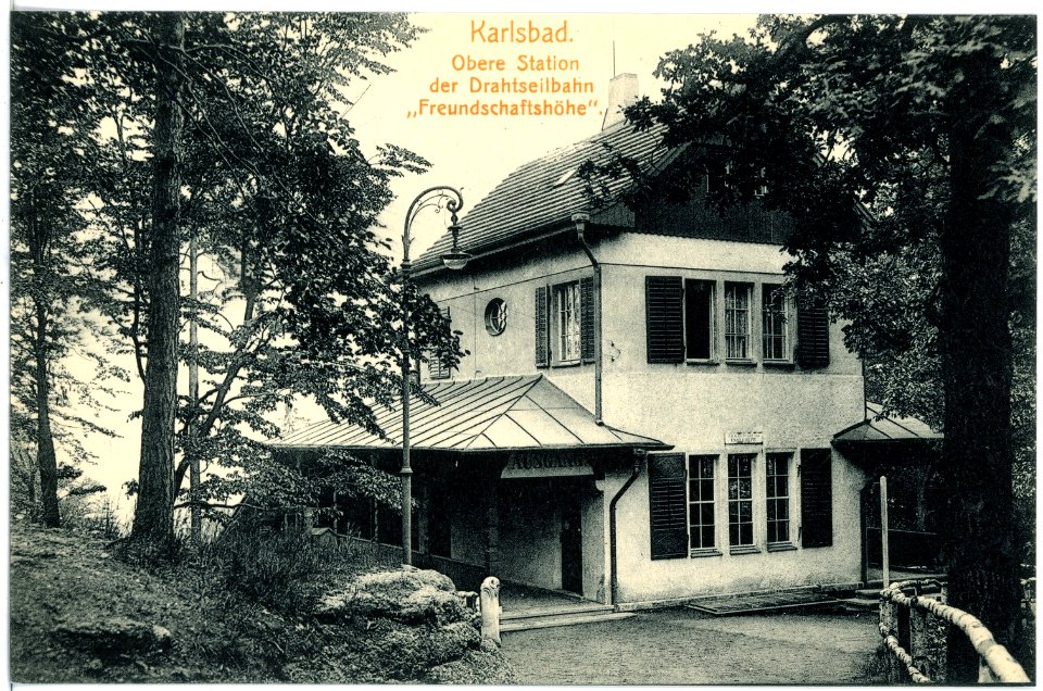 17787-Karlsbad-1914-Obere Station der Drahtseilbahn-Brück & Sohn Kunstverlag