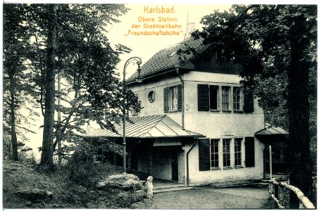 17787-Karlsbad-1914-Obere Station der Drahtseilbahn-Brück & Sohn Kunstverlag