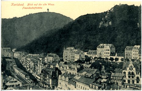 18086-Karlsbad-1914-Alte Wiese und Freundschaftshöhe-Brück & Sohn Kunstverlag