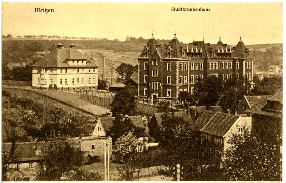 17938-Meißen-1914-Stadtkrankenhaus-Brück & Sohn Kunstverlag