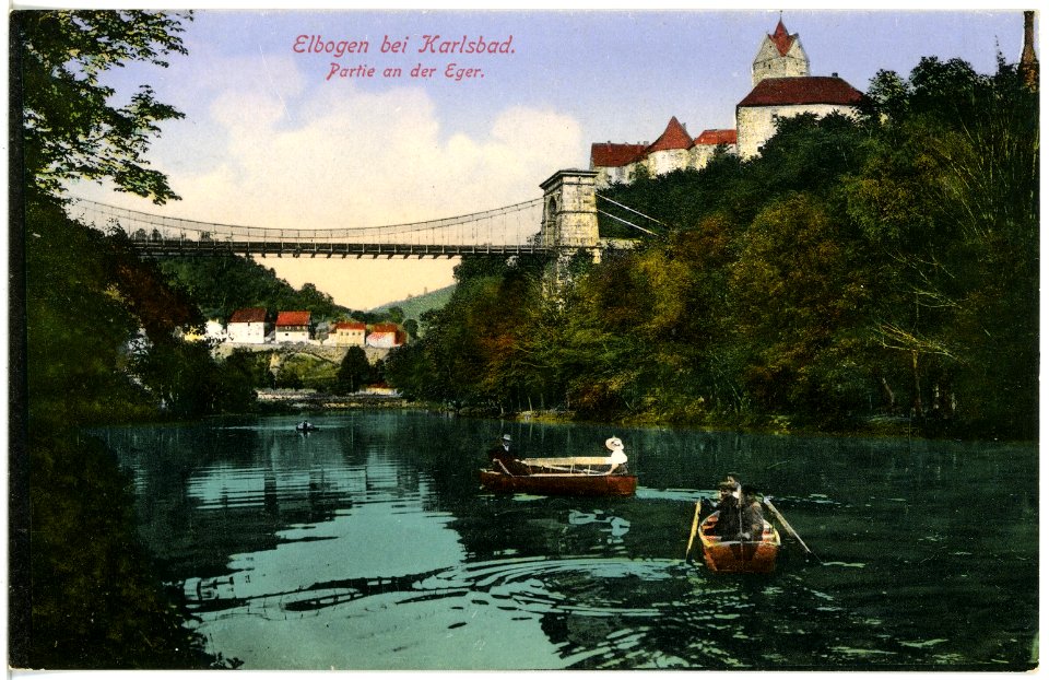 17594-Elbogen-1914-Partie an der Eger-Brück & Sohn Kunstverlag