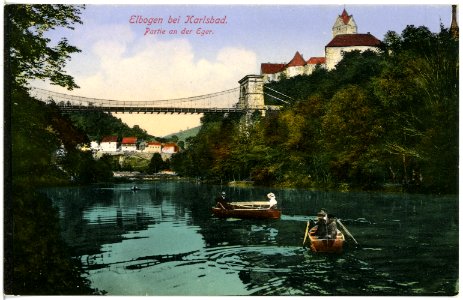 17594-Elbogen-1914-Partie an der Eger-Brück & Sohn Kunstverlag