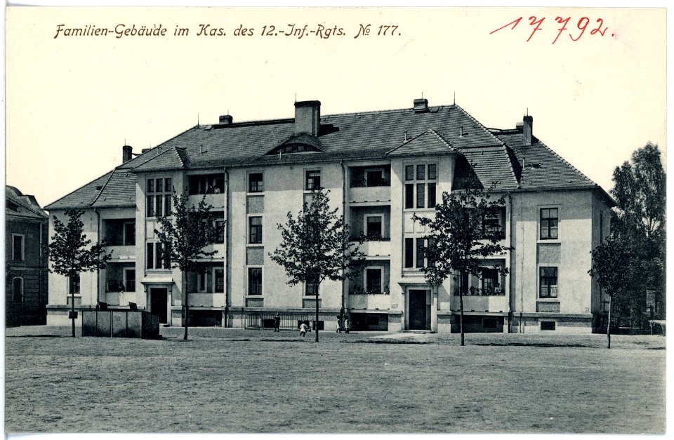 17792-Dresden-1914-Kaserne des 12. Infanterie-Regiment Nr. 177 - Familiengebäude-Brück & Sohn Kunstverlag