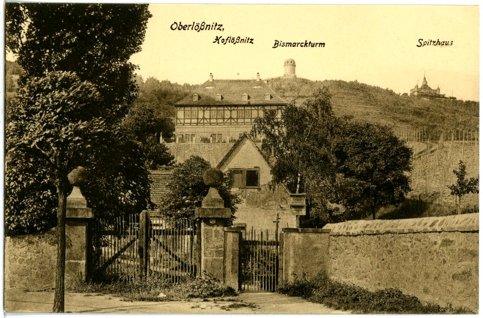 17944-Radebeul-1914-Hoflößnitz, Bismarckturm, Spitzhaus-Brück & Sohn Kunstverlag