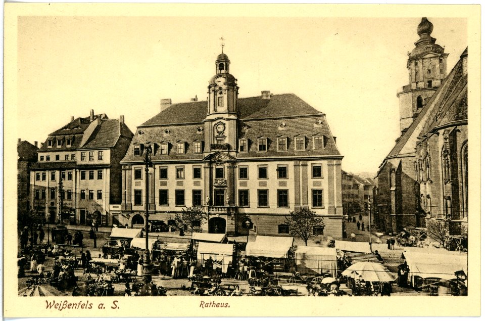 17505-Weißenfels-1914-Markt mit Rathaus-Brück & Sohn Kunstverlag