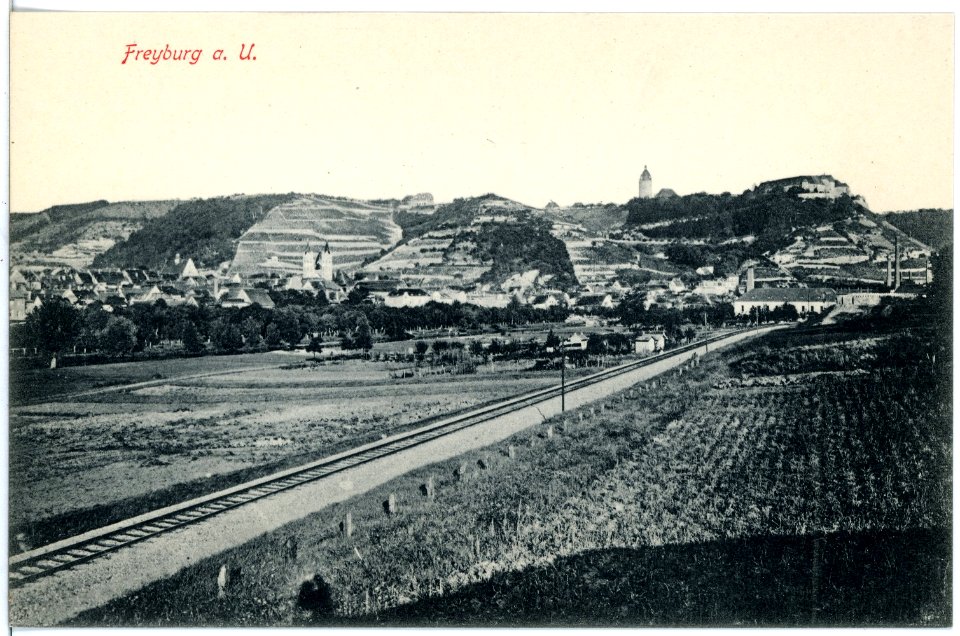 17509-Freyburg-1914-Blick auf Freyburg-Brück & Sohn Kunstverlag
