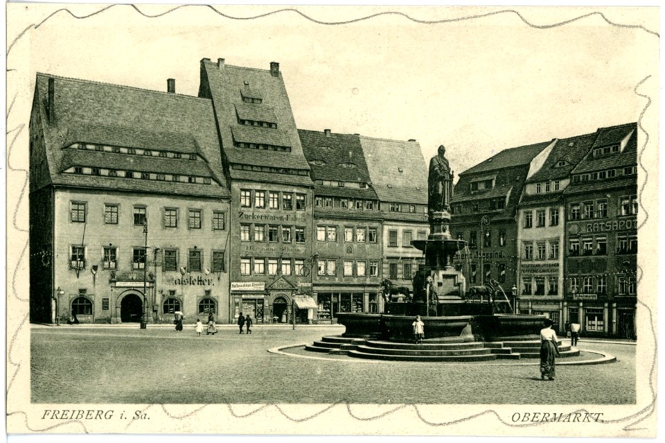 18066-Freiberg-1914-Obermarkt-Brück & Sohn Kunstverlag
