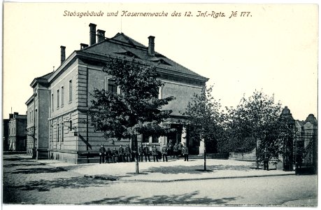 17794-Dresden-1914-Stabsgebäude und Kasernenwache 12. Infanterie-Regiment-Brück & Sohn Kunstverlag