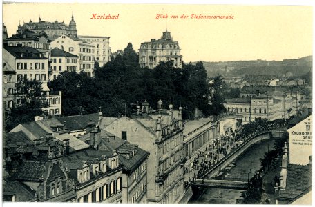 18080-Karlsbad-1914-Blick von der Stefanspromenade-Brück & Sohn Kunstverlag