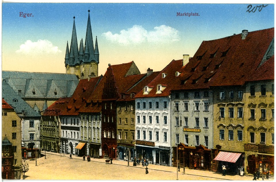 17536-Eger-1914-Marktplatz-Brück & Sohn Kunstverlag