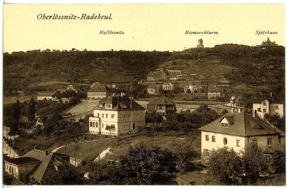 17861-Radebeul-1914-Hoflößnitz, Bismarckturm, Spitzhaus-Brück & Sohn Kunstverlag