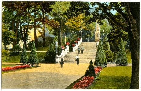 18145-Freiberg-1914-Albertpark Freitreppe-Brück & Sohn Kunstverlag