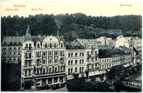 18087-Karlsbad-1914-Egerstraße Hotel Post-Brück & Sohn Kunstverlag