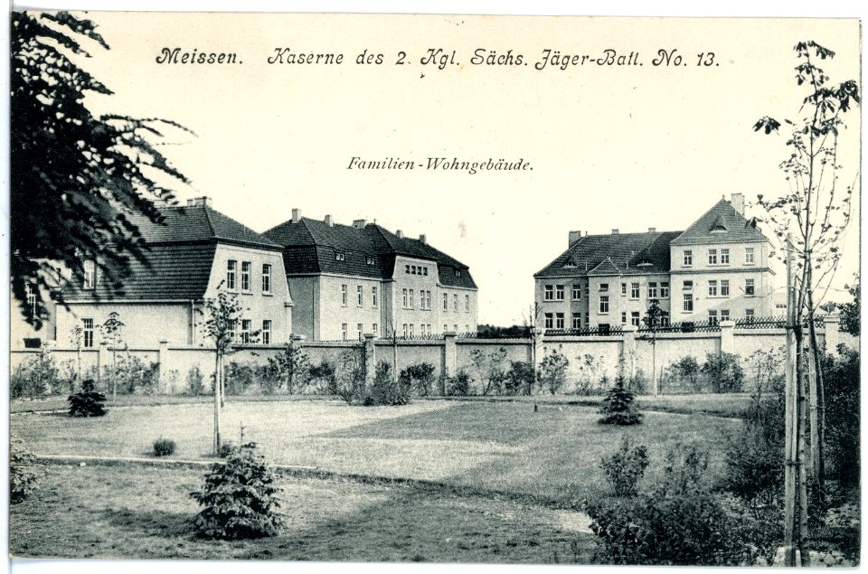18177-Meißen-1914-Kaserne des 2. Königlich Sächsischen Jäger-Bataillon Nr. 13-Brück & Sohn Kunstverlag