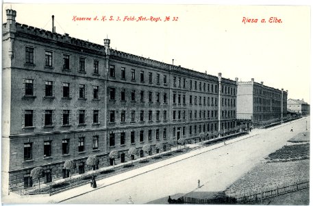 18162-Riesa-1914-Kaserne des 3. Königlich Sächsischen Feld-Artillerie-Regiment Nr. 32-Brück & Sohn Kunstverlag