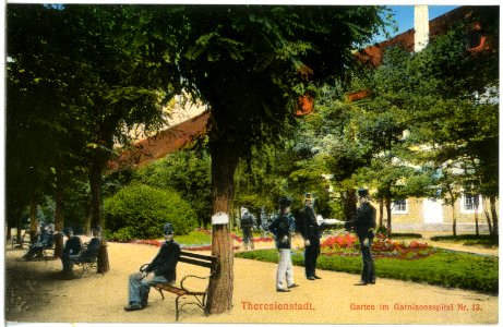 18138-Theresienstadt-1914-Garten der Garnison-Brück & Sohn Kunstverlag