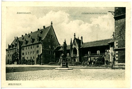 18051-Meißen-1914-Kornhaus - Verbindungsgang, Domplatz-Brück & Sohn Kunstverlag