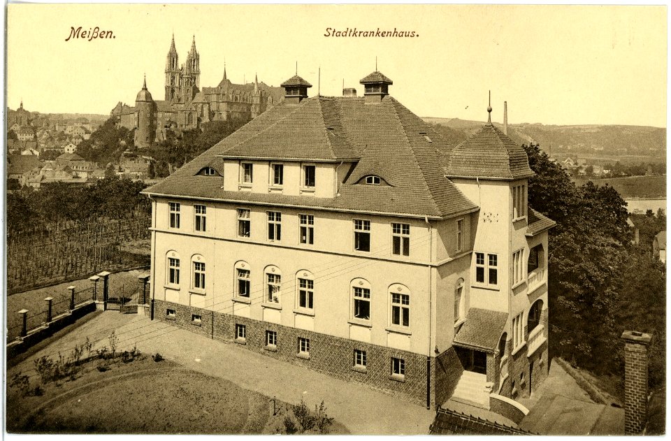 17937-Meißen-1914-Stadtkrankenhaus - Isoliergebäude-Brück & Sohn Kunstverlag