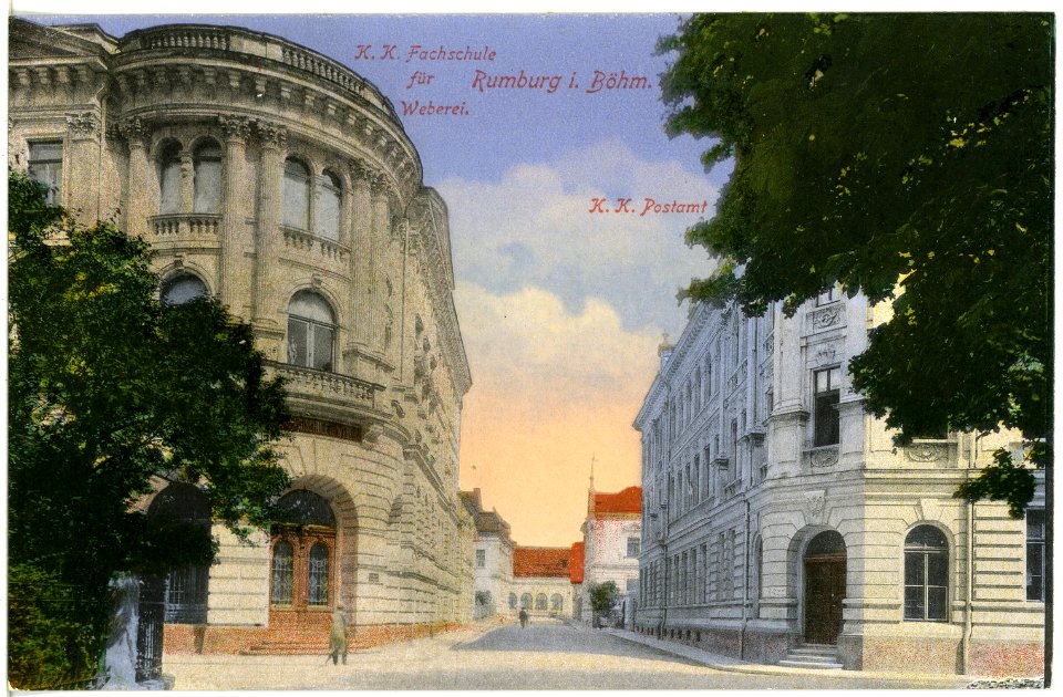 17332-Rumburg-1914-Fachschule für Weberei-Brück & Sohn Kunstverlag