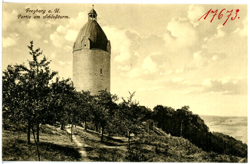 17673-Freyburg-1914-Partie am Schloßturm-Brück & Sohn Kunstverlag
