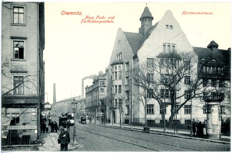 17769-Chemnitz-1914-Hartmannstraße - Neue Fach- und Fortbildungsschule-Brück & Sohn Kunstverlag