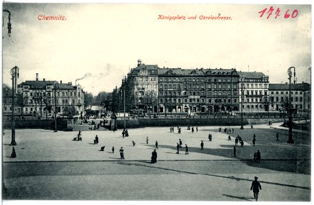 17760-Chemnitz-1914-Königsplatz und Carolastraße-Brück & Sohn Kunstverlag