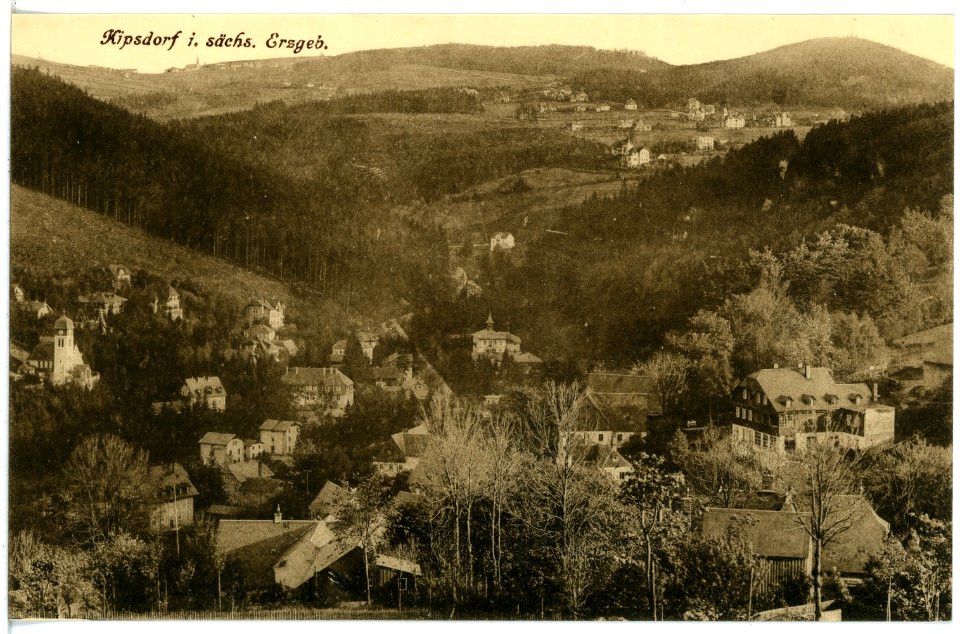 17884-Kipsdorf-1914-Blick auf Oberkipsdorf-Brück & Sohn Kunstverlag