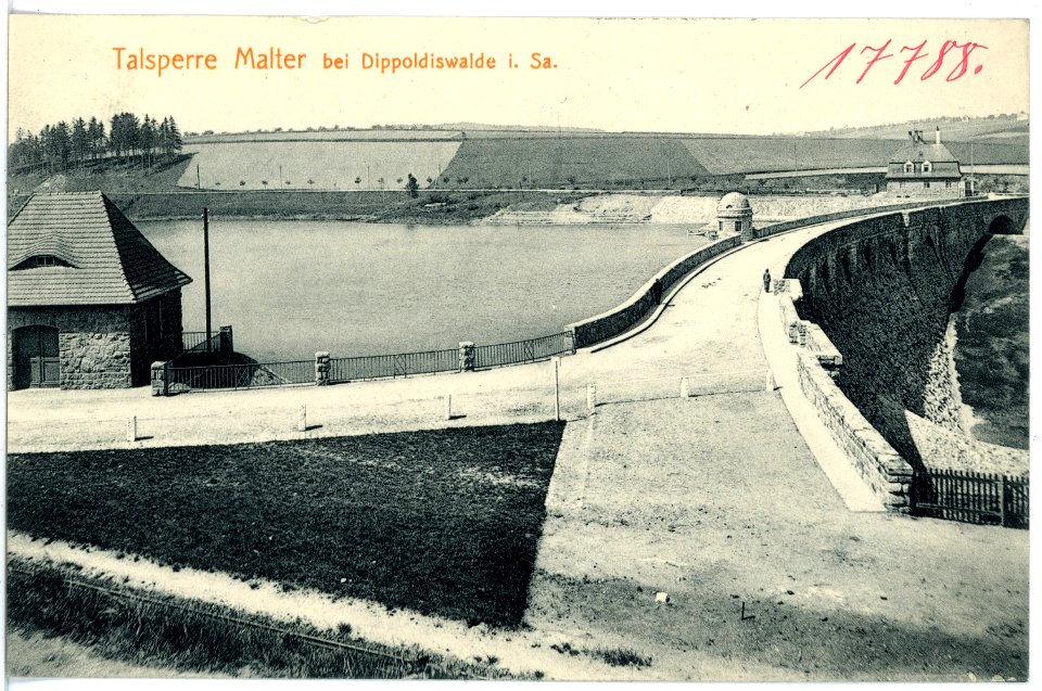 17788-Malter-1914-Talsperre und Staumauer-Brück & Sohn Kunstverlag