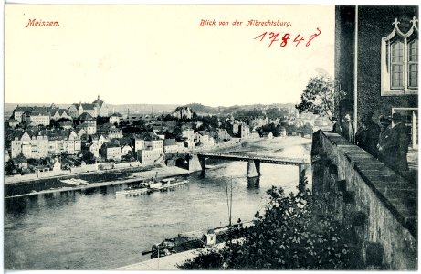 17848-Meißen-1914-Blick auf die Elbe mit Dampfer - Ratsweinberg-Brück & Sohn Kunstverlag