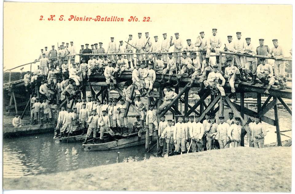 17855-Riesa-1914- 2. Königlich Sächsisches Pionier-Bataillon Nr. 22-Brück & Sohn Kunstverlag