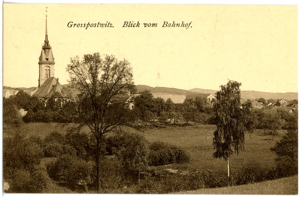 17851-Großpostwitz-1914-Blick vom Bahnhof-Brück & Sohn Kunstverlag