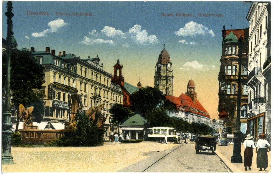 17999-Dresden-1914-Ringstraße, Bismarckdenkmal-Brück & Sohn Kunstverlag