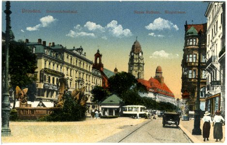 17999-Dresden-1914-Ringstraße, Bismarckdenkmal-Brück & Sohn Kunstverlag