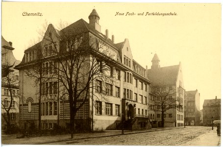 17830-Chemnitz-1914-Neue Fach - und Fortbildungsschule-Brück & Sohn Kunstverlag