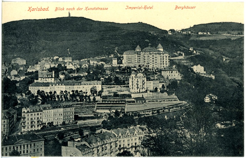 18088-Karlsbad-1914-Blich nach der Kunststraße-Brück & Sohn Kunstverlag