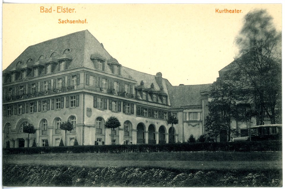 17776-Bad Elster-1914-Kurtheater und Sachsenhof-Brück & Sohn Kunstverlag