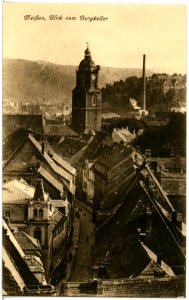 18194-Meißen-1914-Blick zur Burgstraße und Stadtkirche-Brück & Sohn Kunstverlag