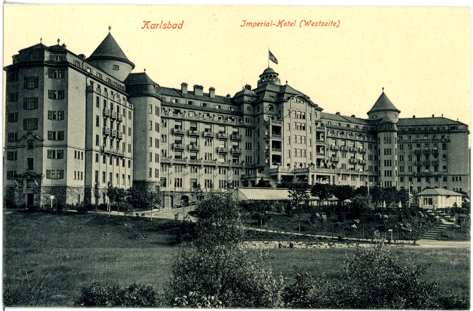 18096-Karlsbad-1914-Hotel Imperial Westseite-Brück & Sohn Kunstverlag
