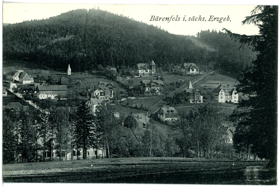 17889-Bärenfels-1914-Blick auf Bärenfels von der Tellkoppe-Brück & Sohn Kunstverlag