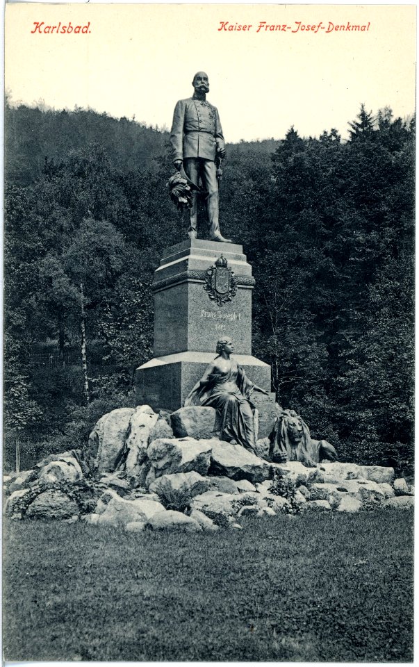 18099-Karlsbad-1914-Kaiser-Franz-Josef-Denkmal-Brück & Sohn Kunstverlag
