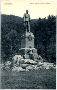 18099-Karlsbad-1914-Kaiser-Franz-Josef-Denkmal-Brück & Sohn Kunstverlag