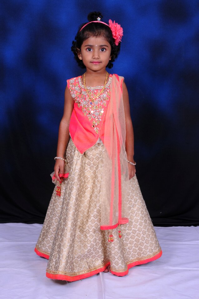 Model baby pink dress baby lehanga