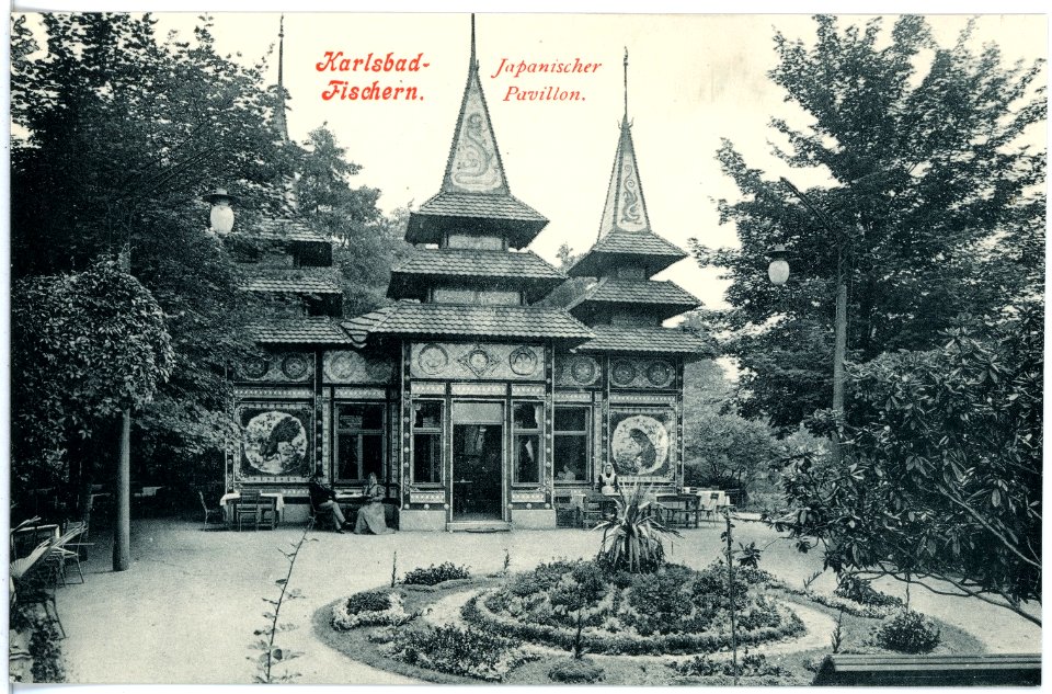 18179-Karlsbad-1914-Fischern - Japanischer Pavillon-Brück & Sohn Kunstverlag