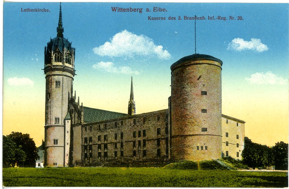 18134-Wittenberg-1914-Kaserne des 3. Brandenburgisches Infanterie-Regiments Nr. 20-Brück & Sohn Kunstverlag