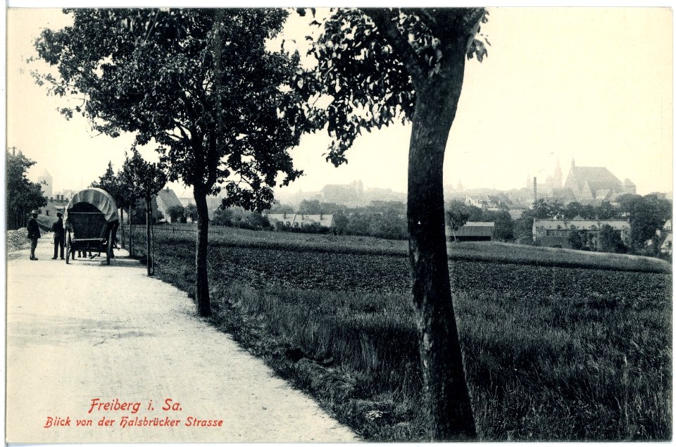 18010-Freiberg-1914-Blick von der Halsbrücker Straße-Brück & Sohn Kunstverlag