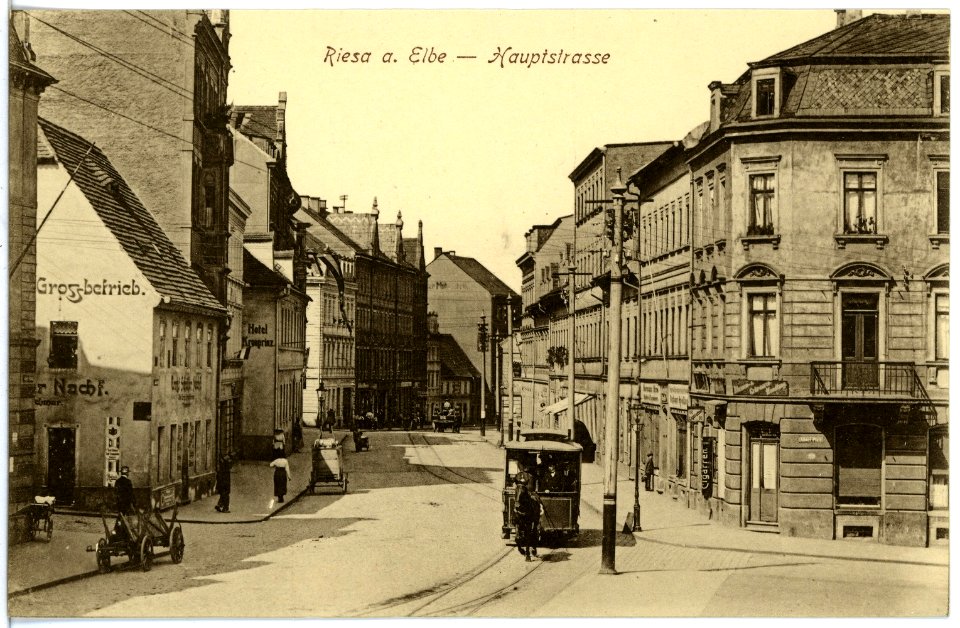 18168-Riesa-1914-Hauptstraße-Brück & Sohn Kunstverlag
